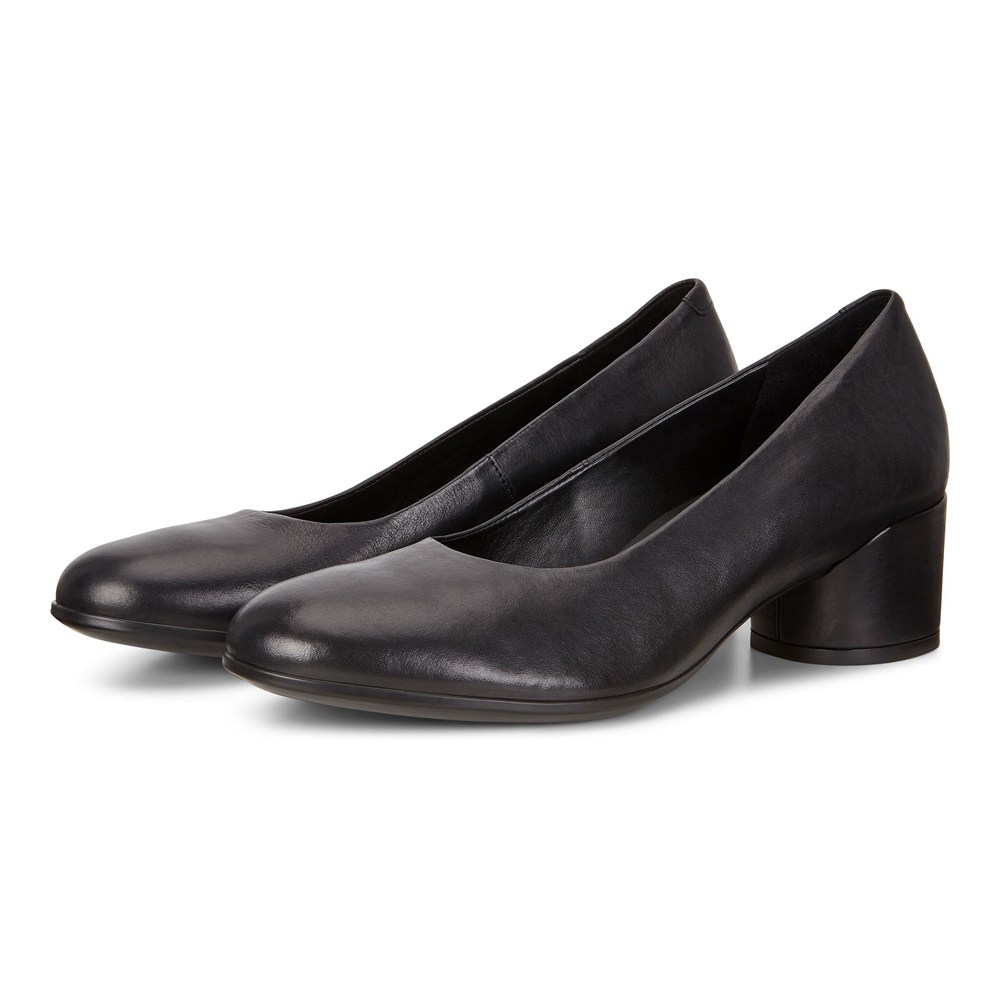 ECCO Womens Pumps Black - Shape 35 Mod Block - UCI-761389